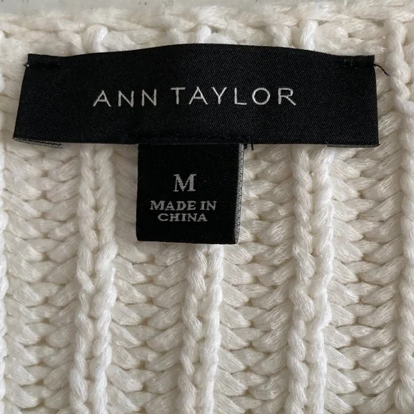 Ann Taylor Cream Knit Sweater - Picture 2 of 4